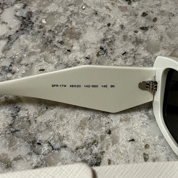 PRADA Symbole Sunglasses in White NEW - Picture 4 of 4